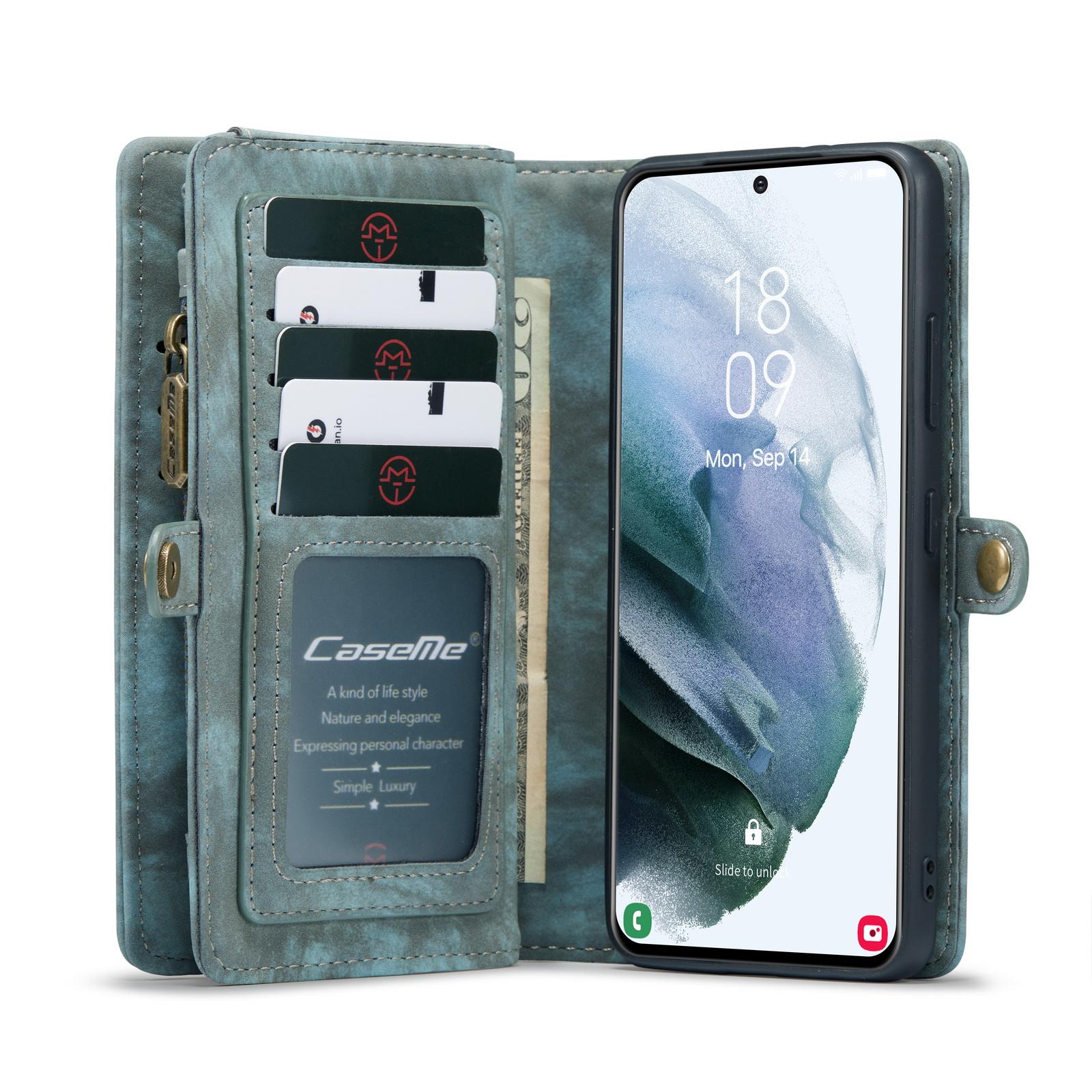 Multi-slot Suojakotelo Samsung Galaxy S21 Ultra Sininen