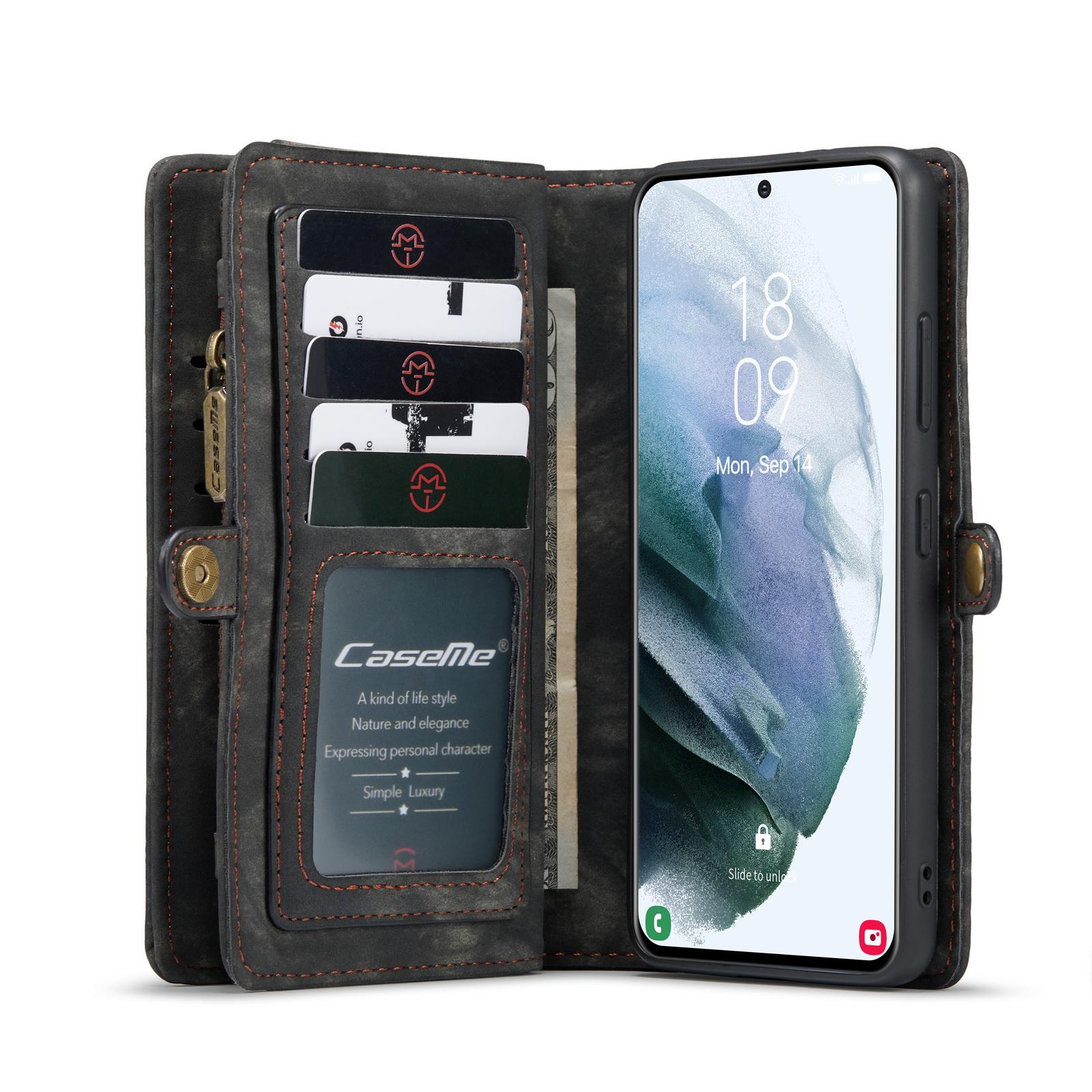 Multi-slot Suojakotelo Samsung Galaxy S21 Ultra Harmaa