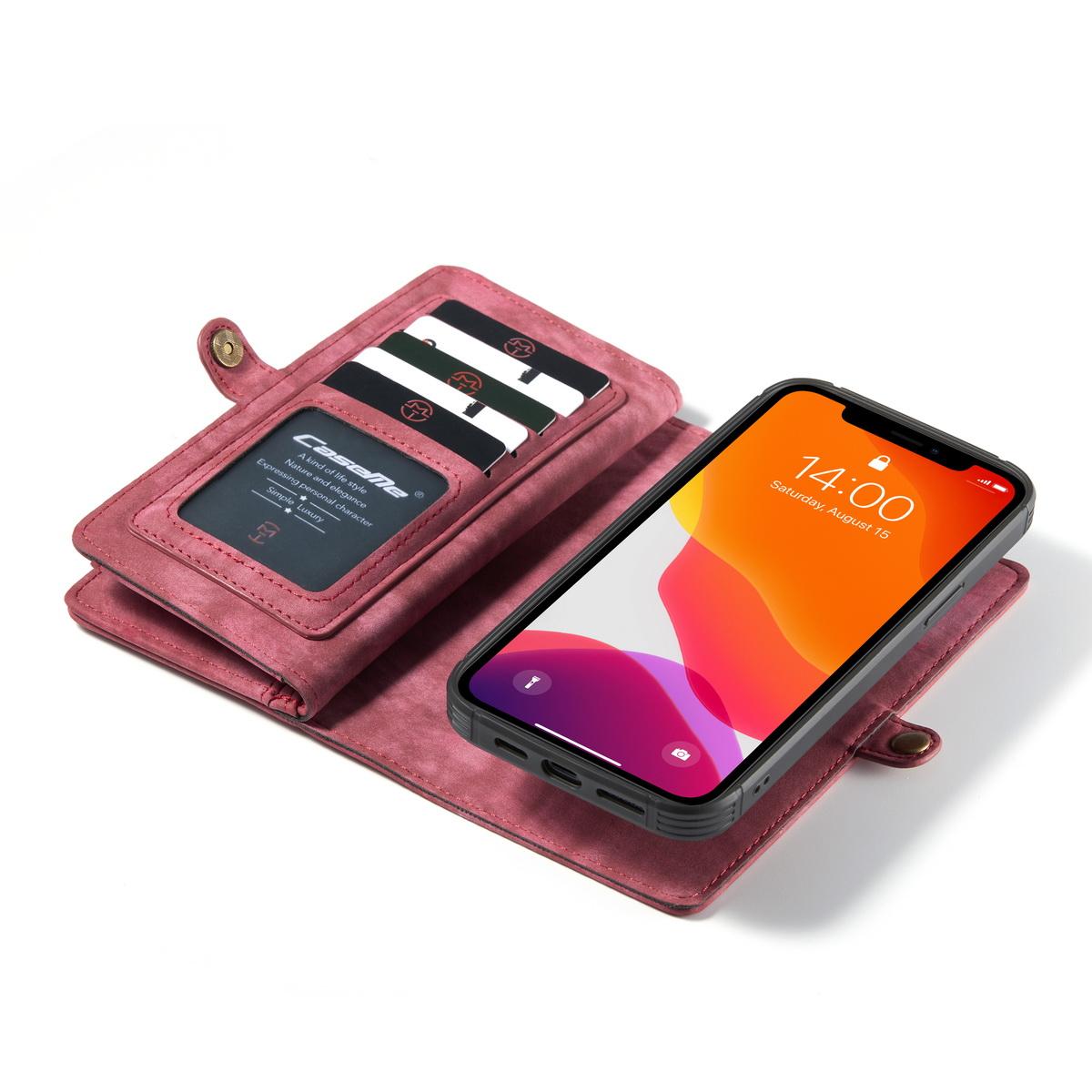Multi-slot Suojakotelo iPhone 12/12 Pro punainen