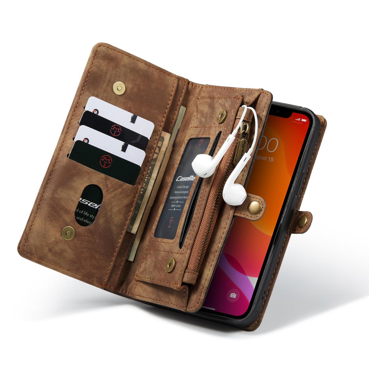 Multi-slot Suojakotelo Apple iPhone 12 Mini Ruskea