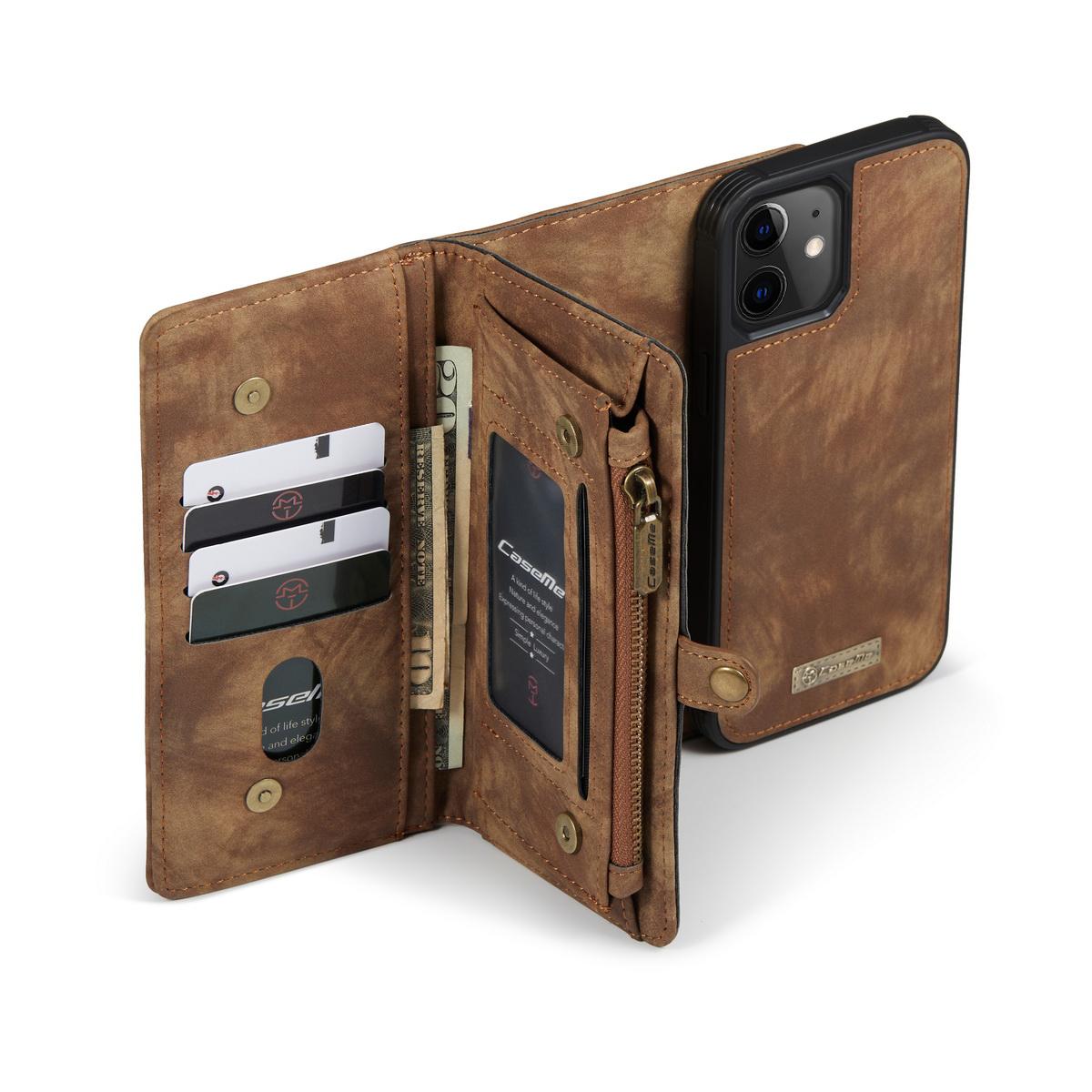 Multi-slot Suojakotelo Apple iPhone 12 Mini Ruskea