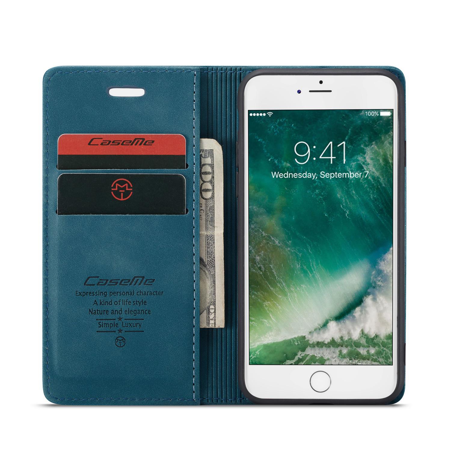 Slim Lompakkokotelo iPhone 8 sininen