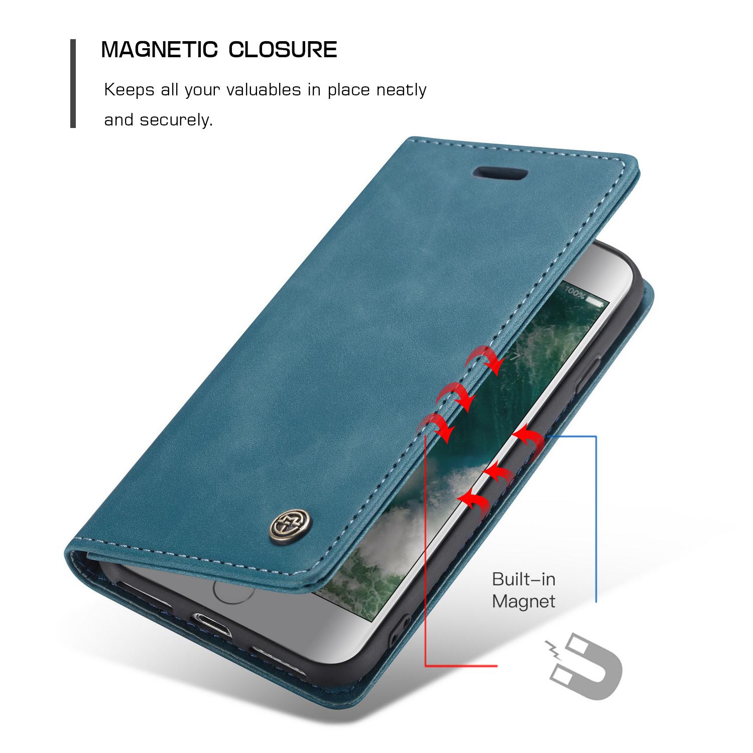 Slim Lompakkokotelo iPhone SE (2020) sininen