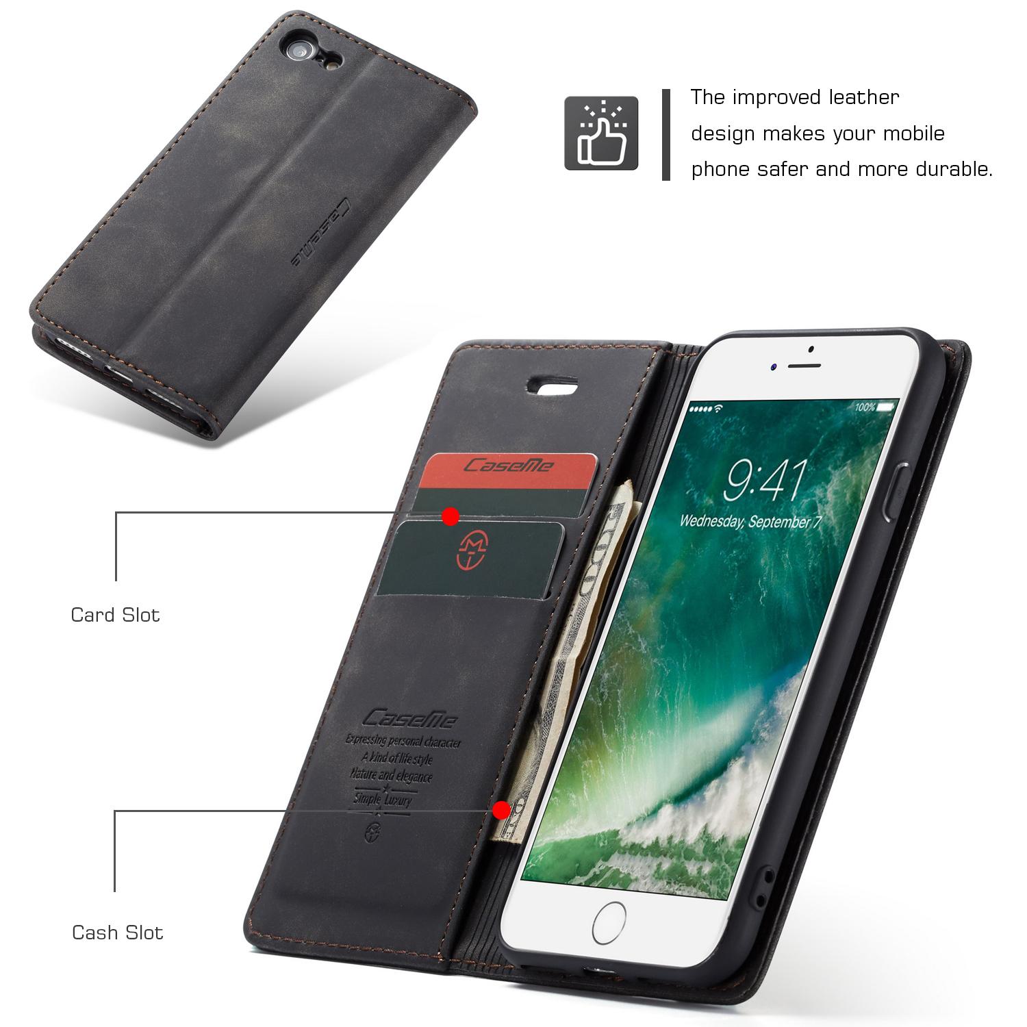Slim Lompakkokotelo iPhone SE (2020) musta
