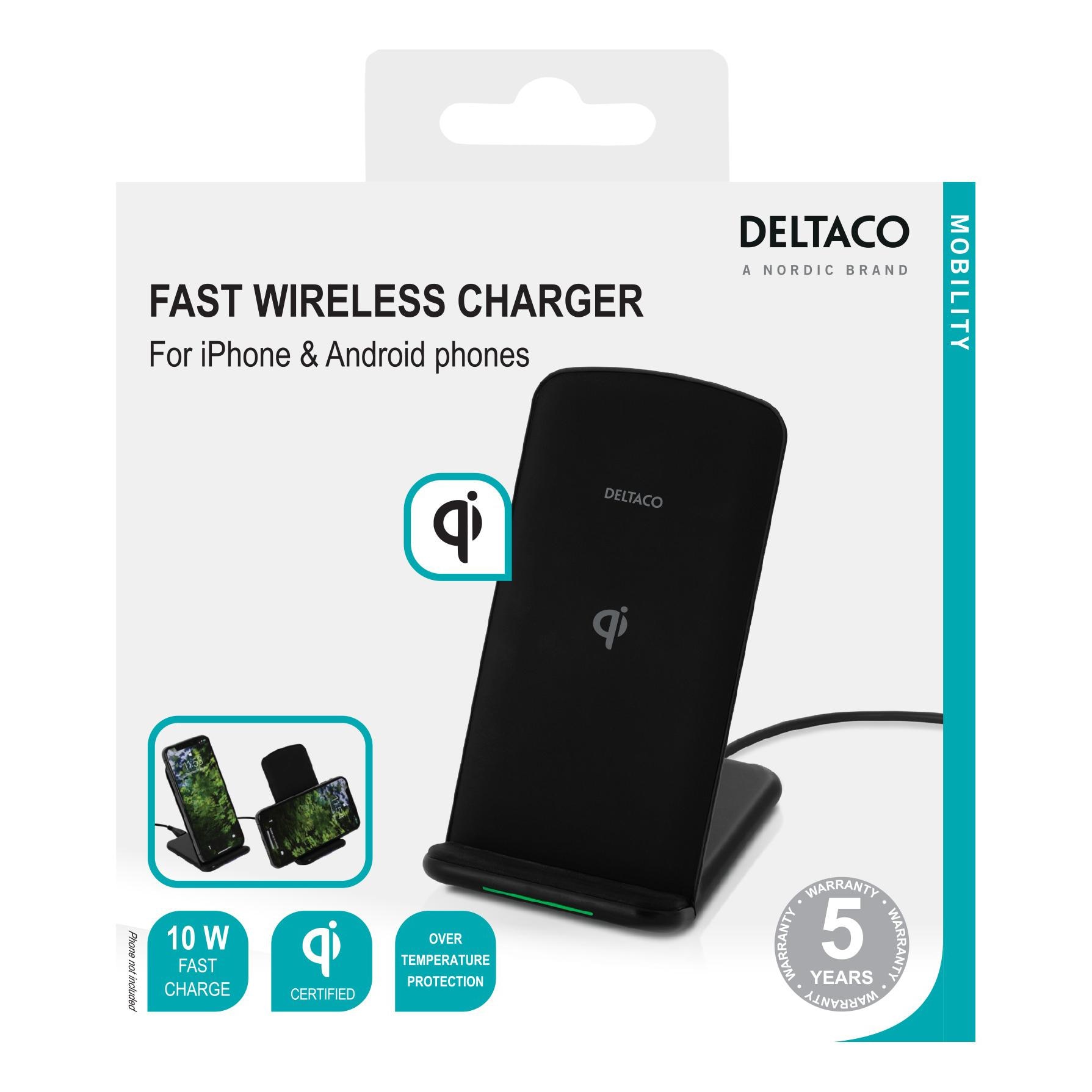 10W Wireless Qi Charging Stand Black
