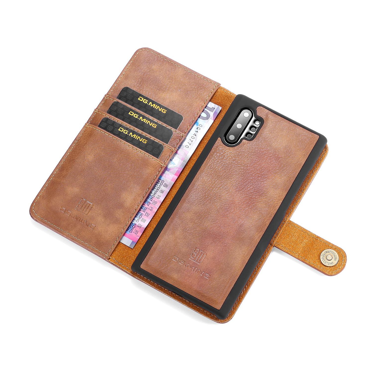 Magnet Wallet Samsung Galaxy Note 10 Plus Ruskea