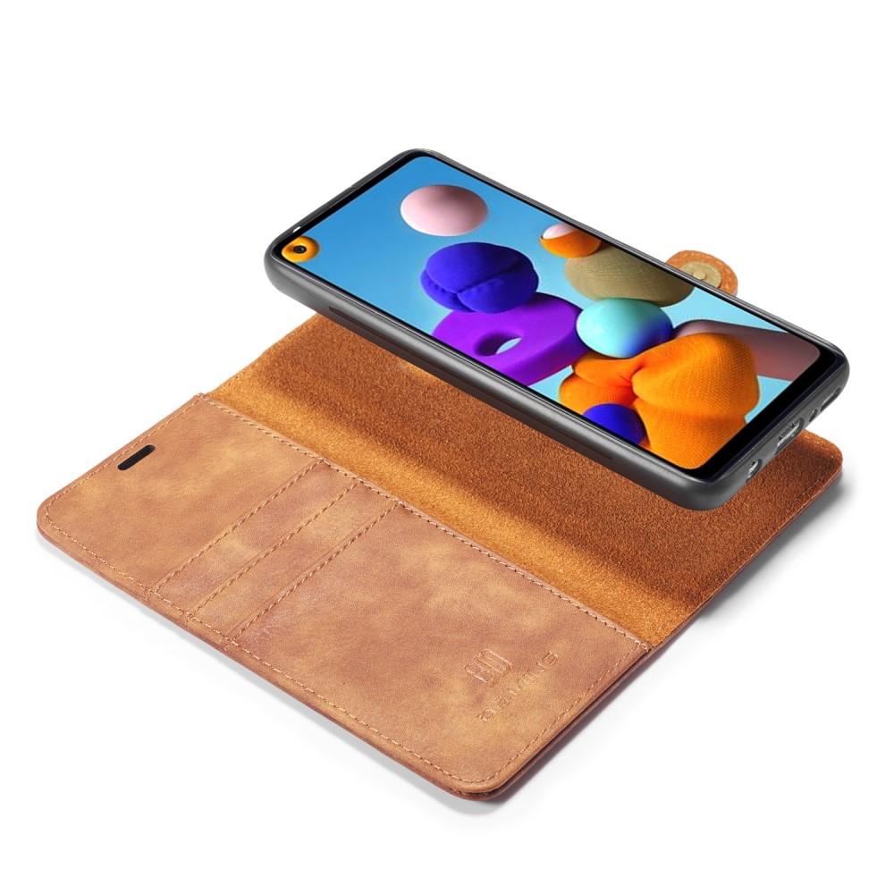 Magnet Wallet Samsung Galaxy A21s Ruskea