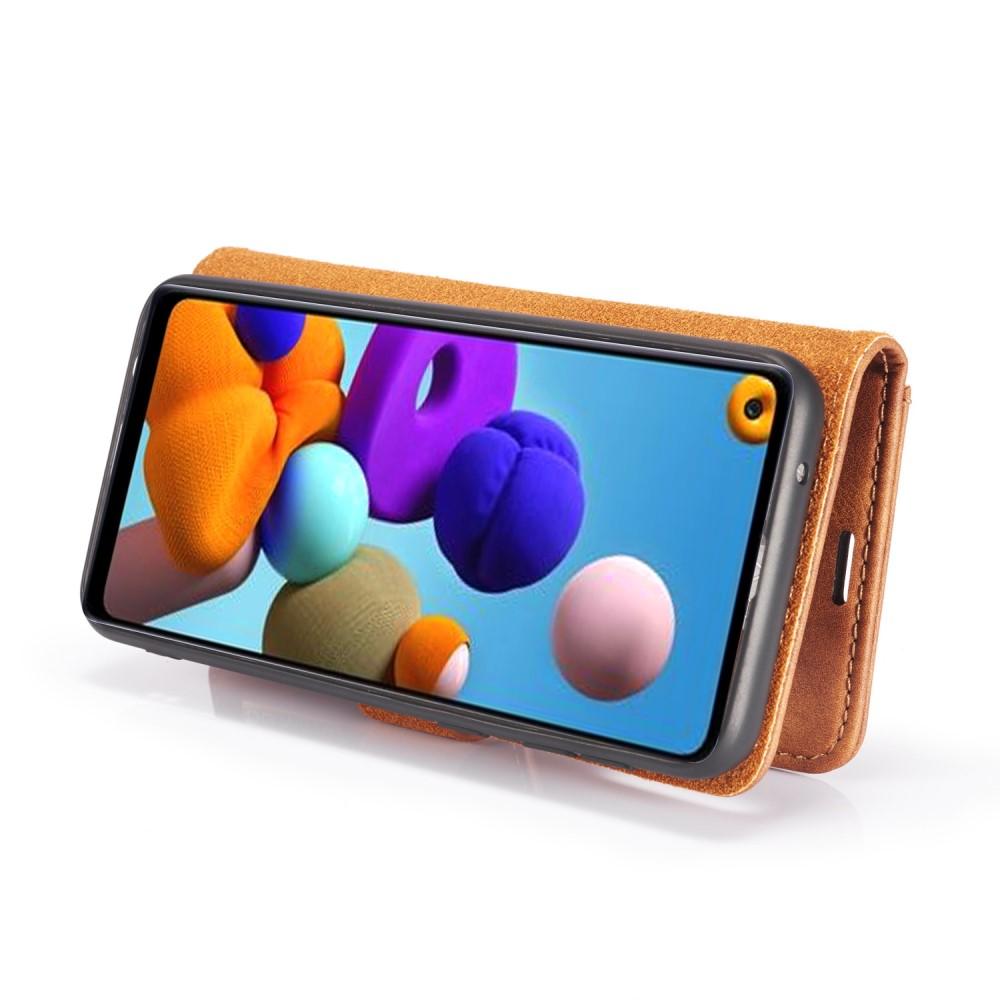 Magnet Wallet Samsung Galaxy A21s Ruskea