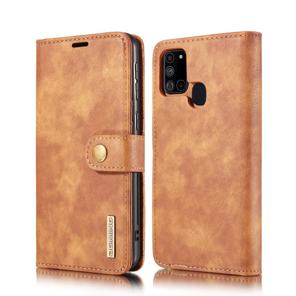 Magnet Wallet Samsung Galaxy A21s Ruskea