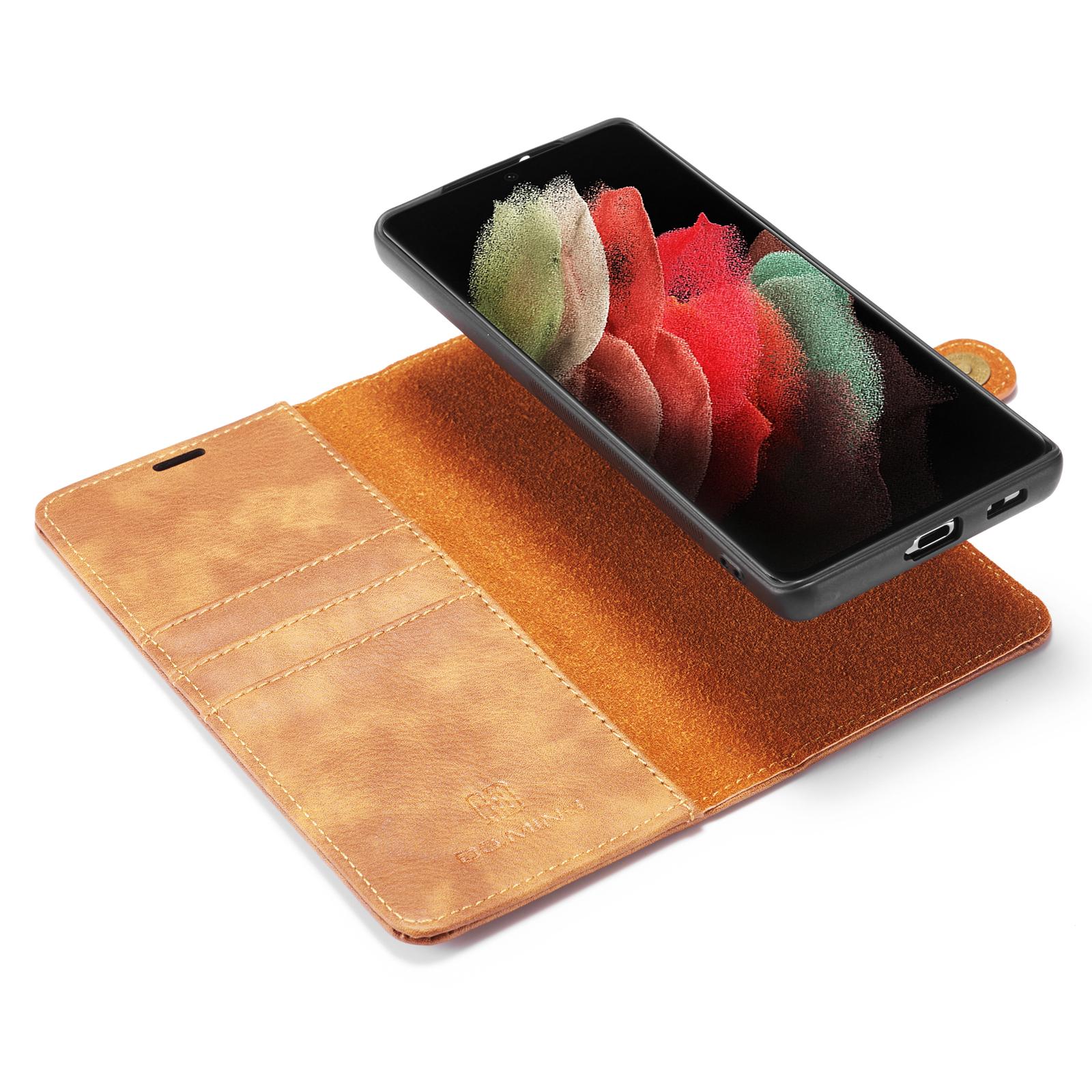 Magnet Wallet Samsung Galaxy S21 Ultra Ruskea