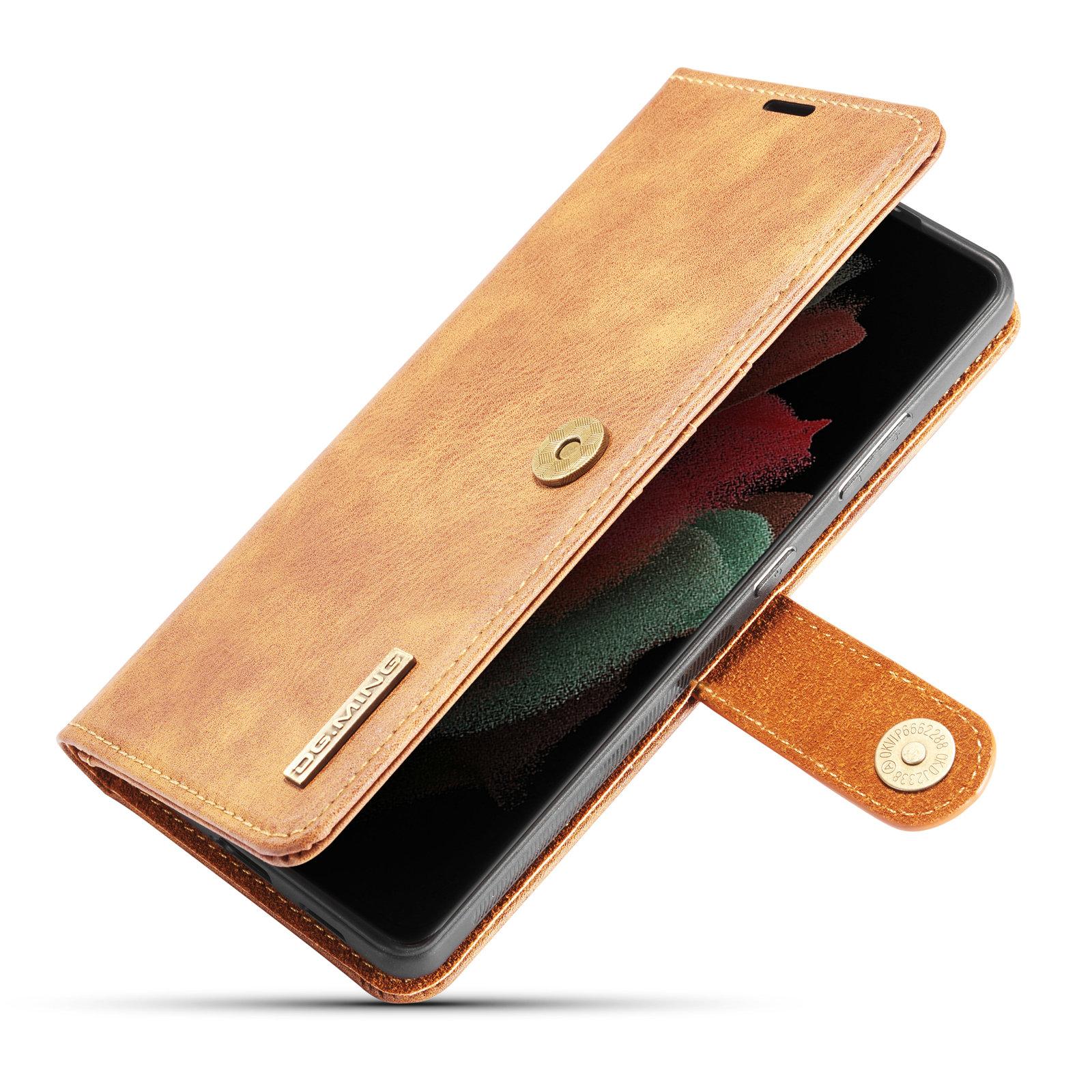 Magnet Wallet Samsung Galaxy S21 Ultra Ruskea