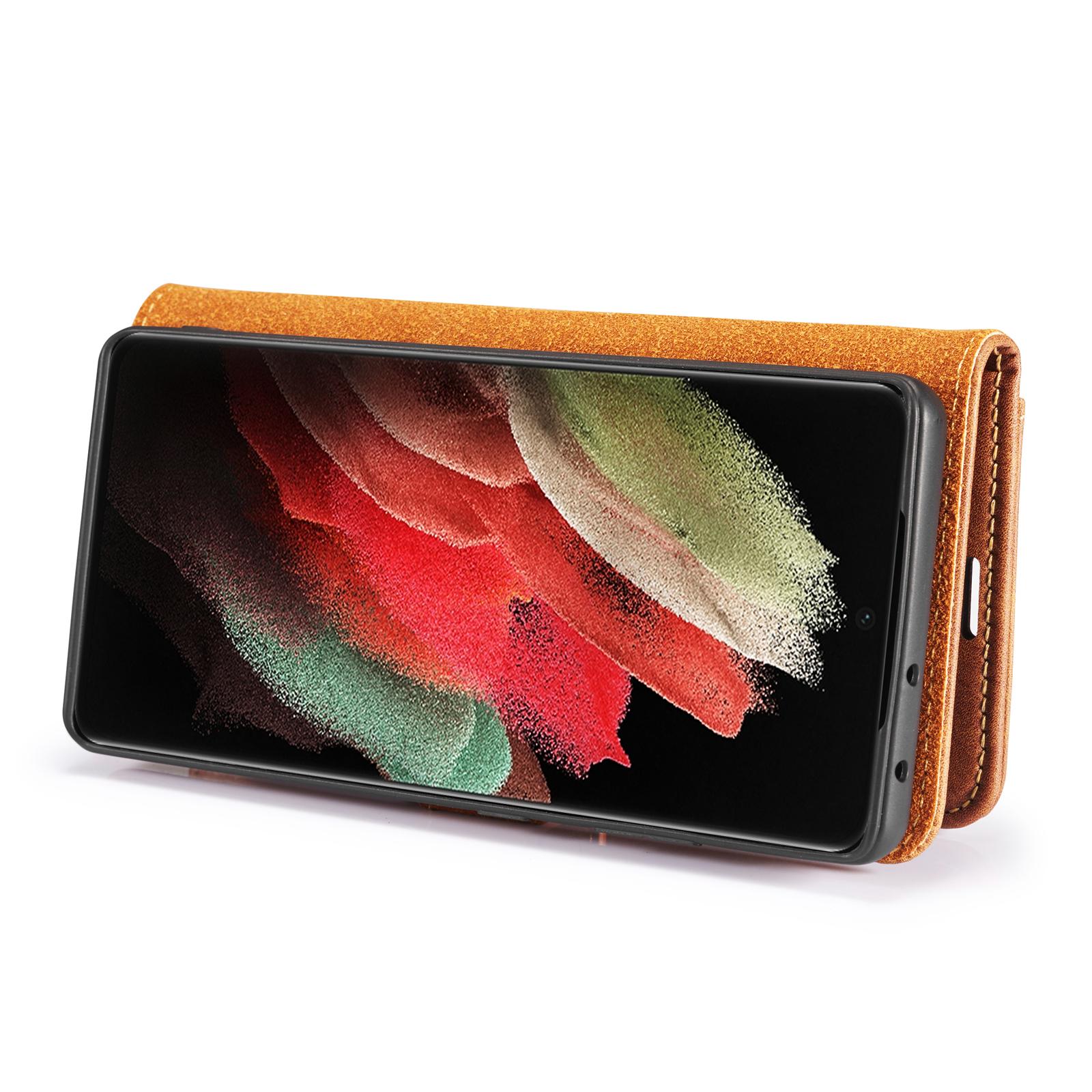 Magnet Wallet Samsung Galaxy S21 Ultra Ruskea