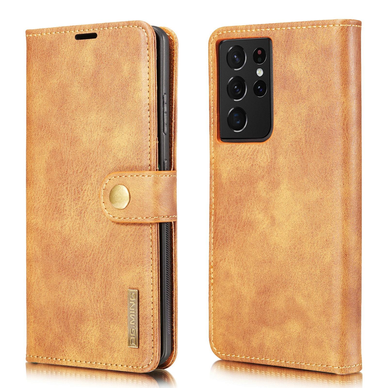 Magnet Wallet Samsung Galaxy S21 Ultra Ruskea
