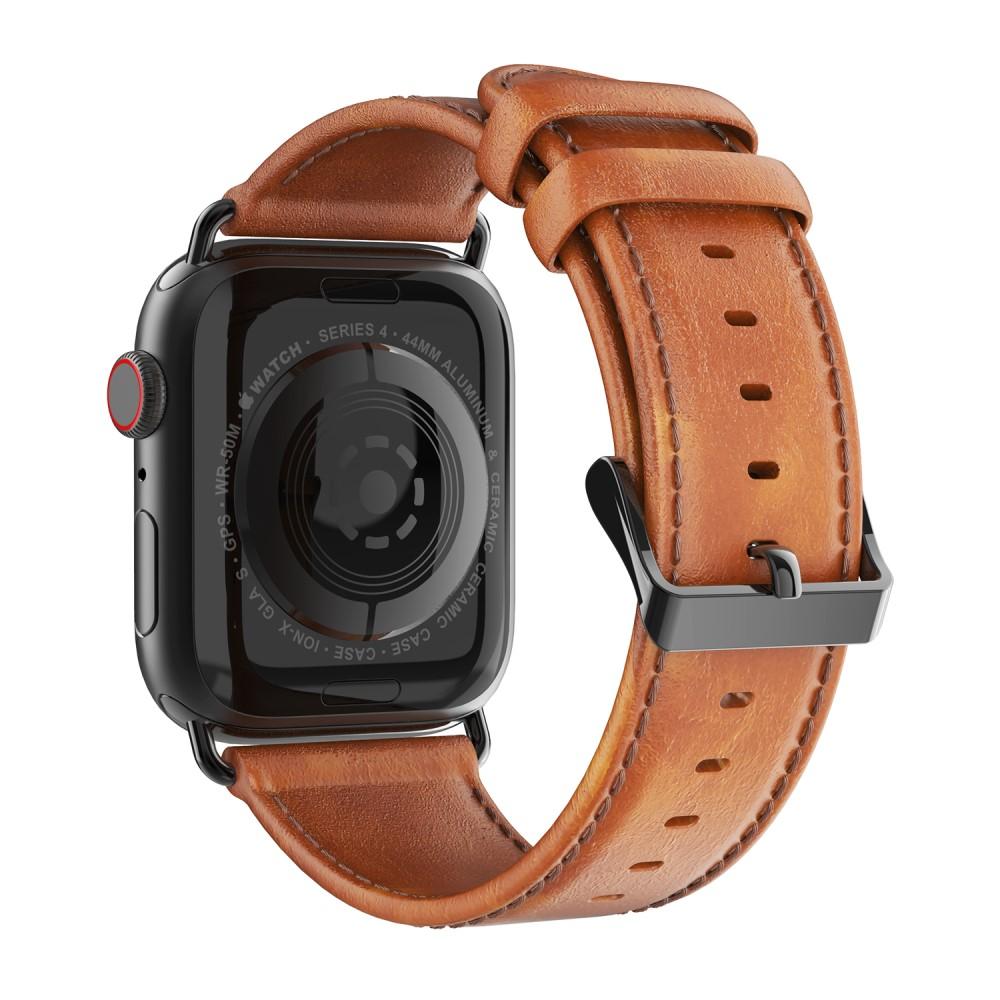 Leather Watch Band Apple Watch 45mm Series 7 Tan