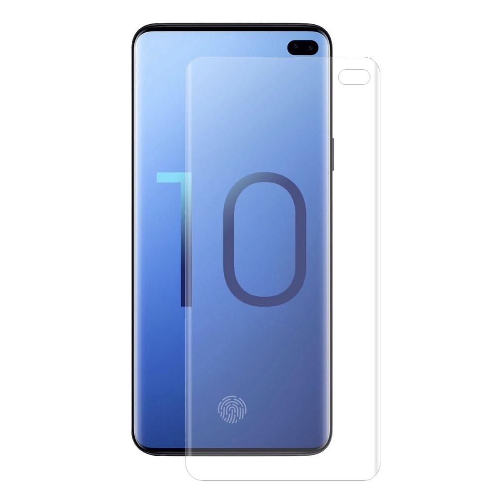 Koko näytön kaareva näytönsuoja Samsung Galaxy S10 Plus Läpinäkyvä