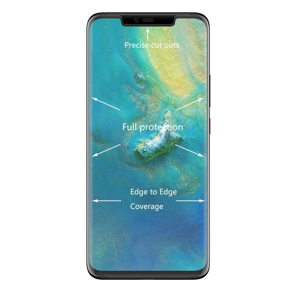 Koko näytön kaareva näytönsuoja Huawei Mate 20 Pro Läpinäkyvä