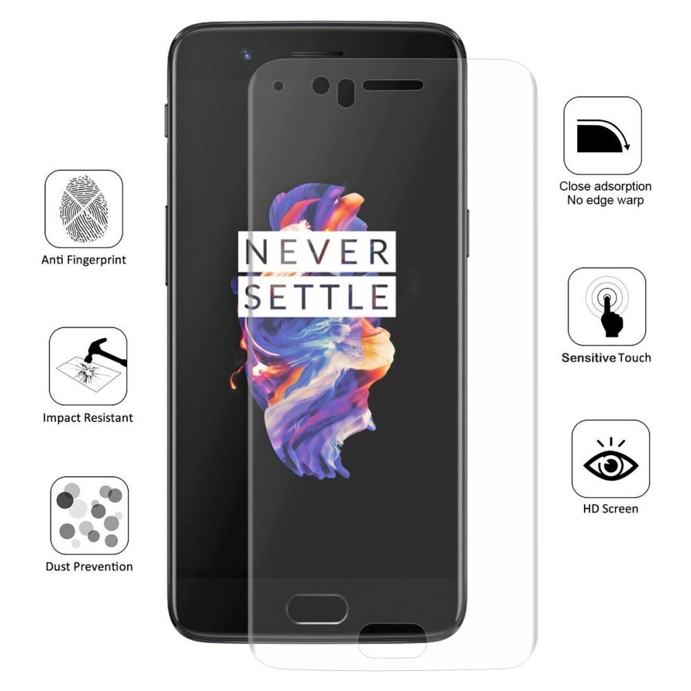 Koko näytön näytönsuoja OnePlus 5 Läpinäkyvä