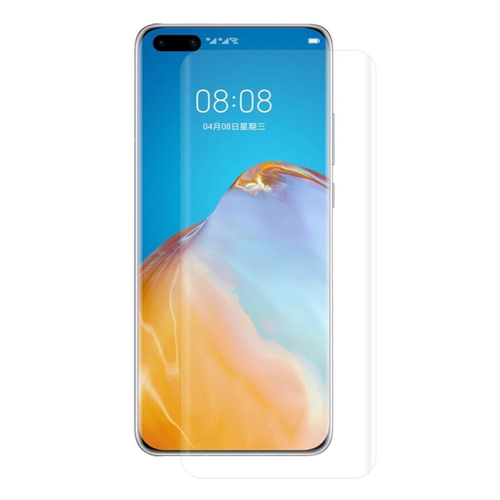 Koko näytön kaareva näytönsuoja Huawei P40 Pro Läpinäkyvä