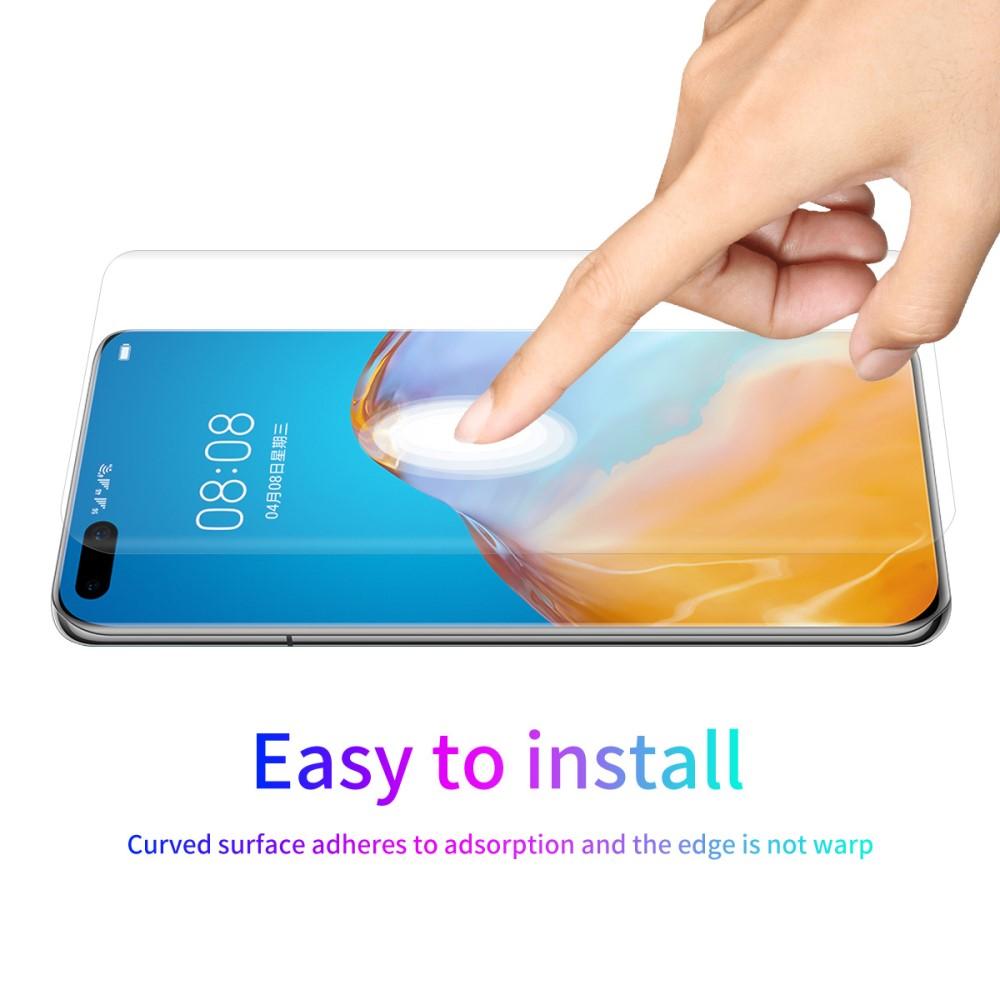 Koko näytön kaareva näytönsuoja Huawei P40 Pro Läpinäkyvä