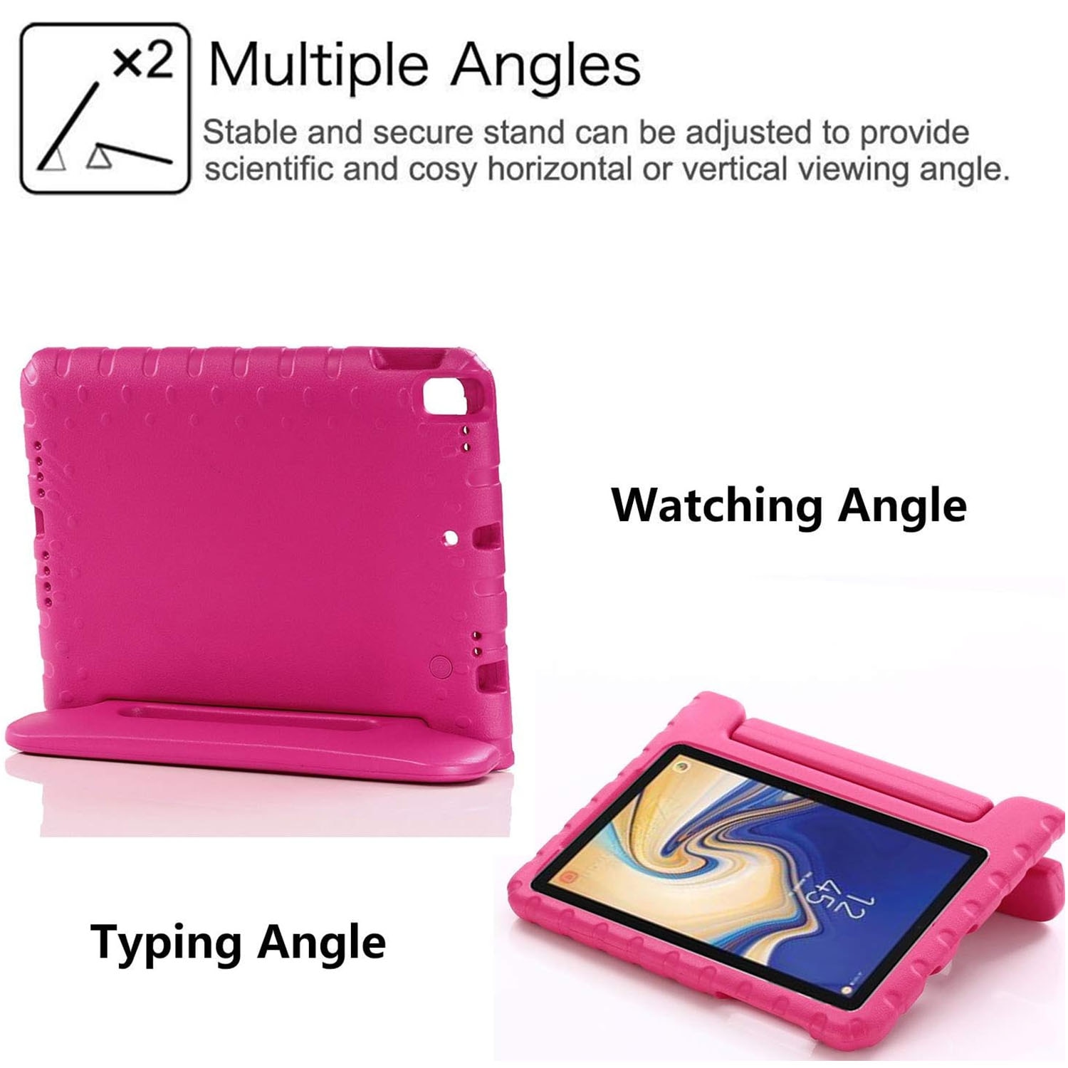 Iskunkestävä EVA kuori iPad 10.2 9th Gen (2021) vaaleanpunainen