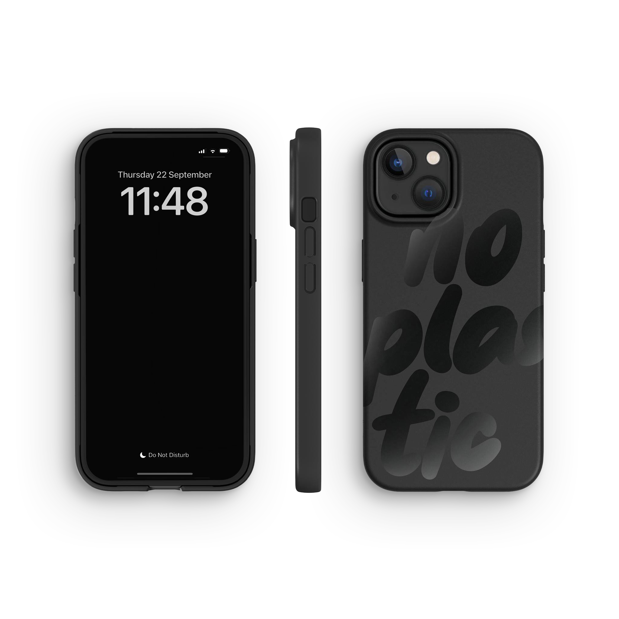 Kuori iPhone 15, No Plastic Black