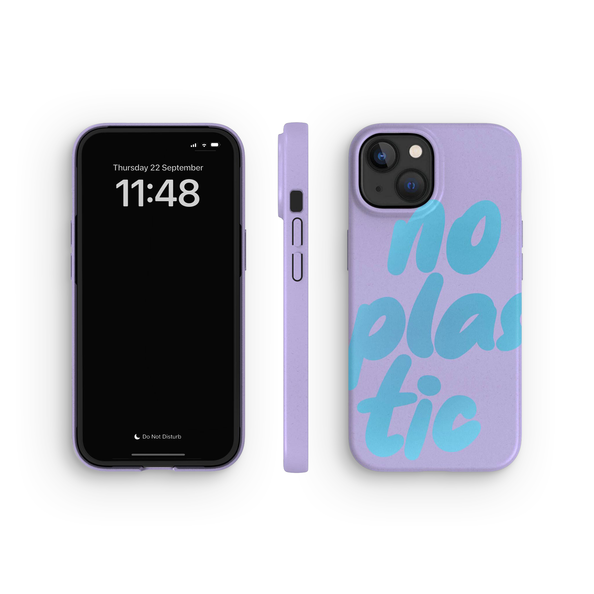 Kuori iPhone 15, No Plastic Lilac