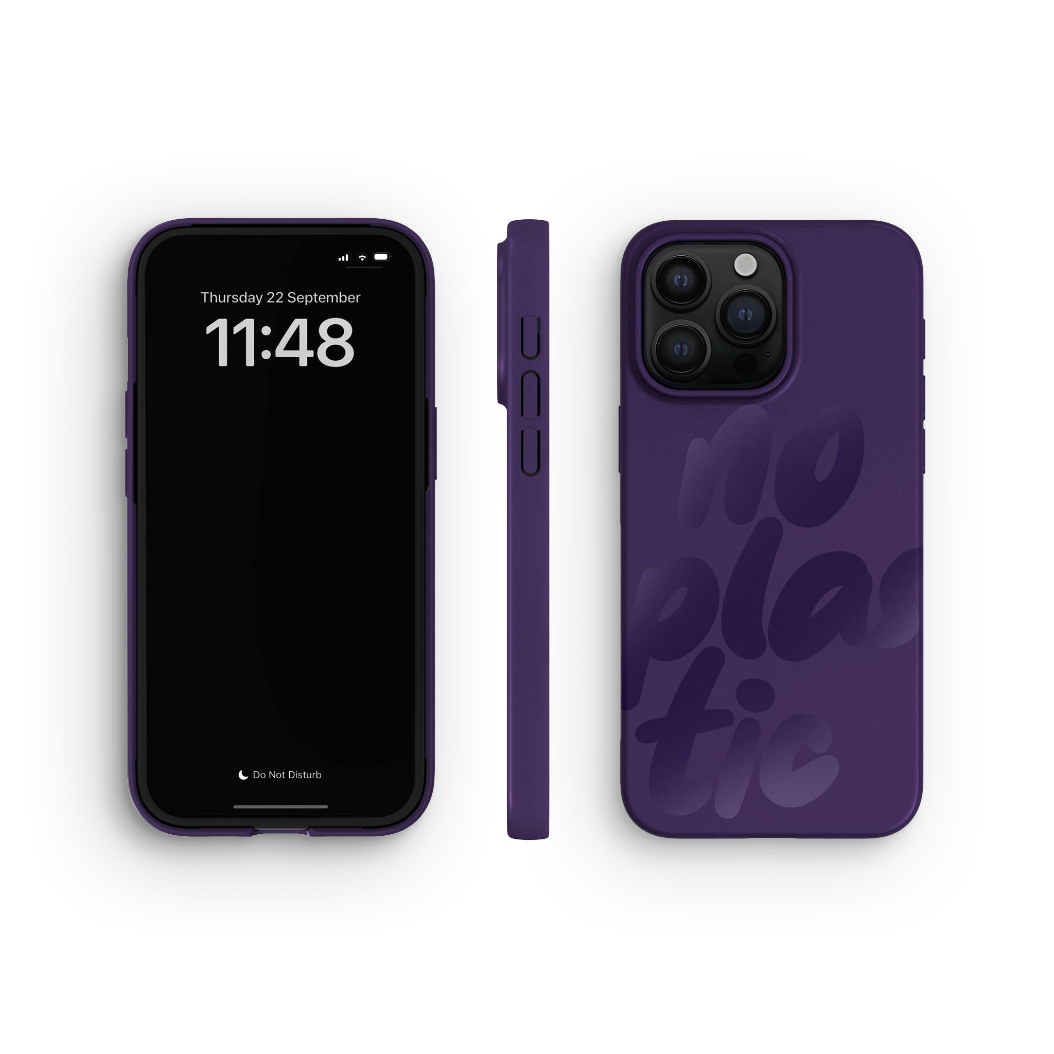 Kuori iPhone 15 Pro Max, No Plastic Blackberry Purple