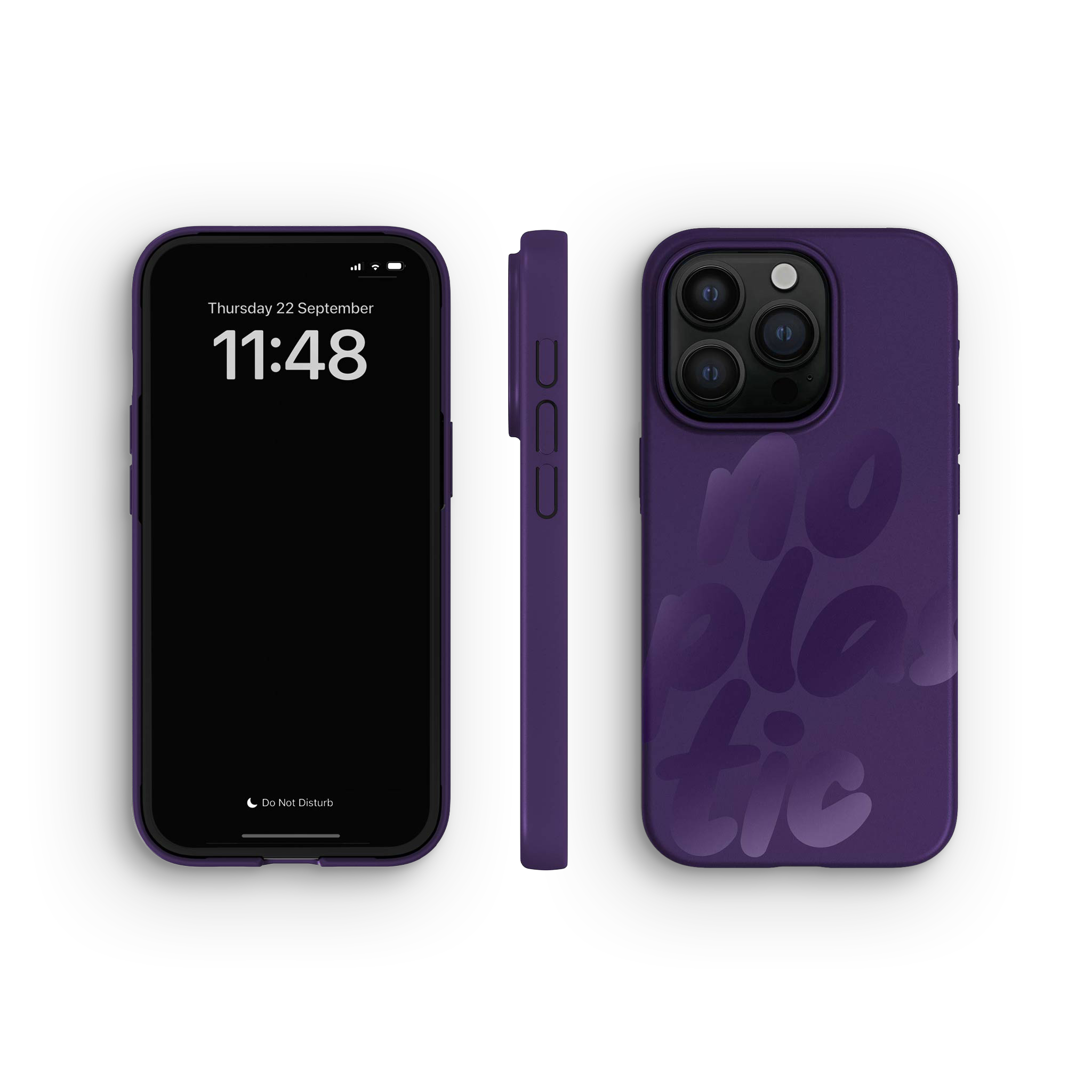 Kuori iPhone 15 Pro, No Plastic Blackberry Purple