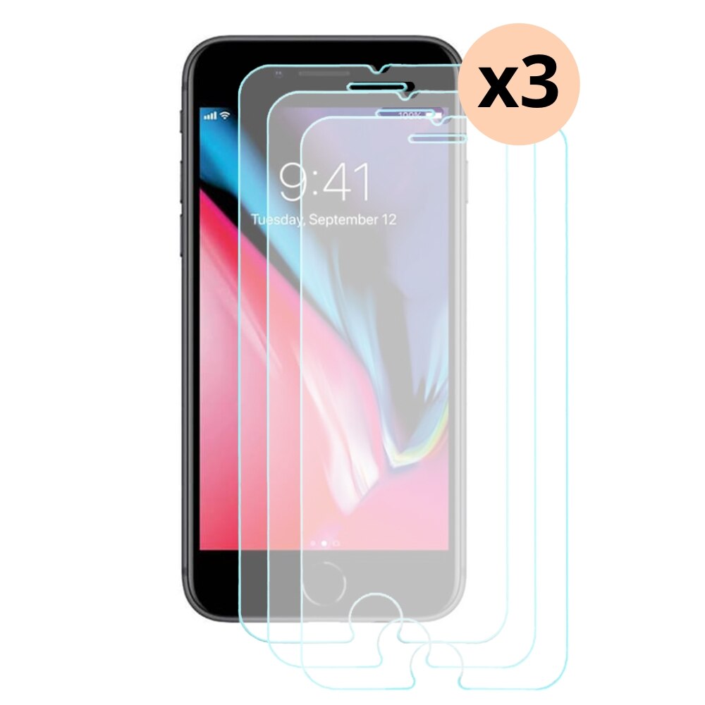 Setti iPhone SE (2022) 3-pack Näytön Panssarilasi 0.3mm