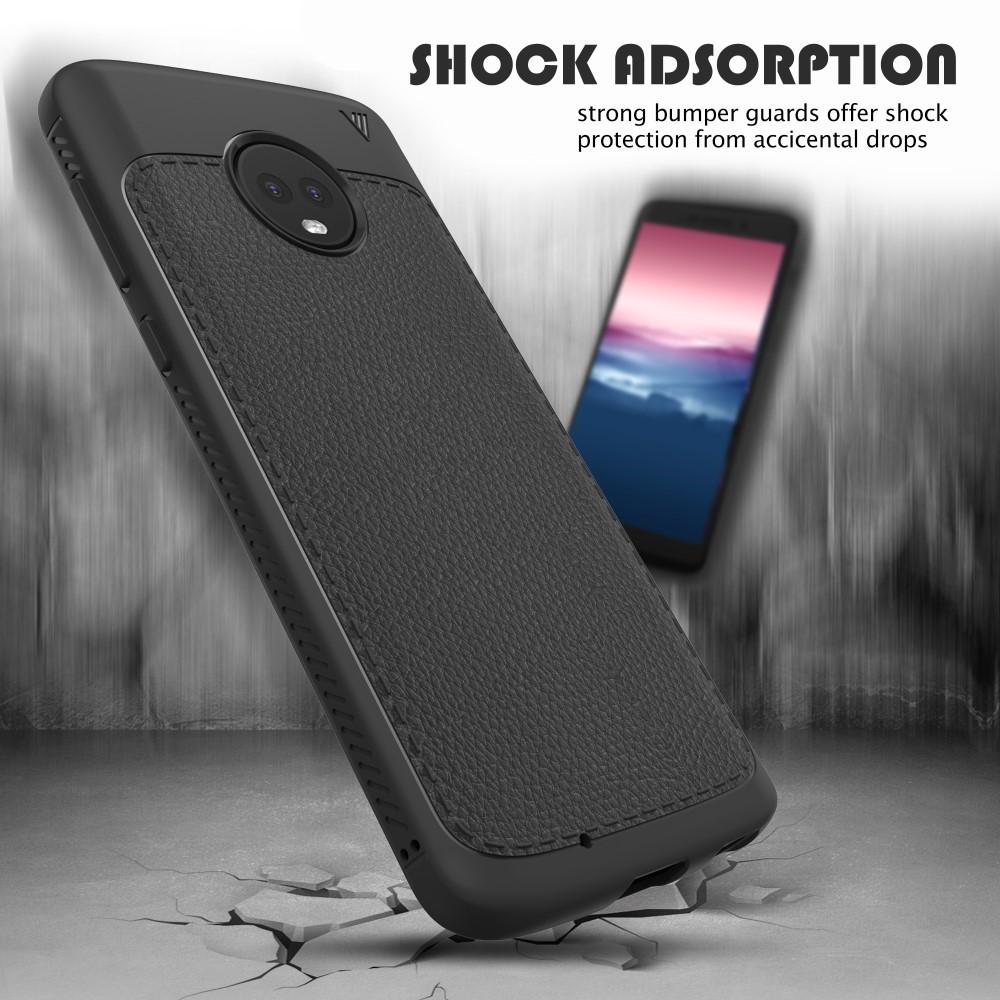 Gentry Series Leather TPU Case Motorola Moto G6 Black