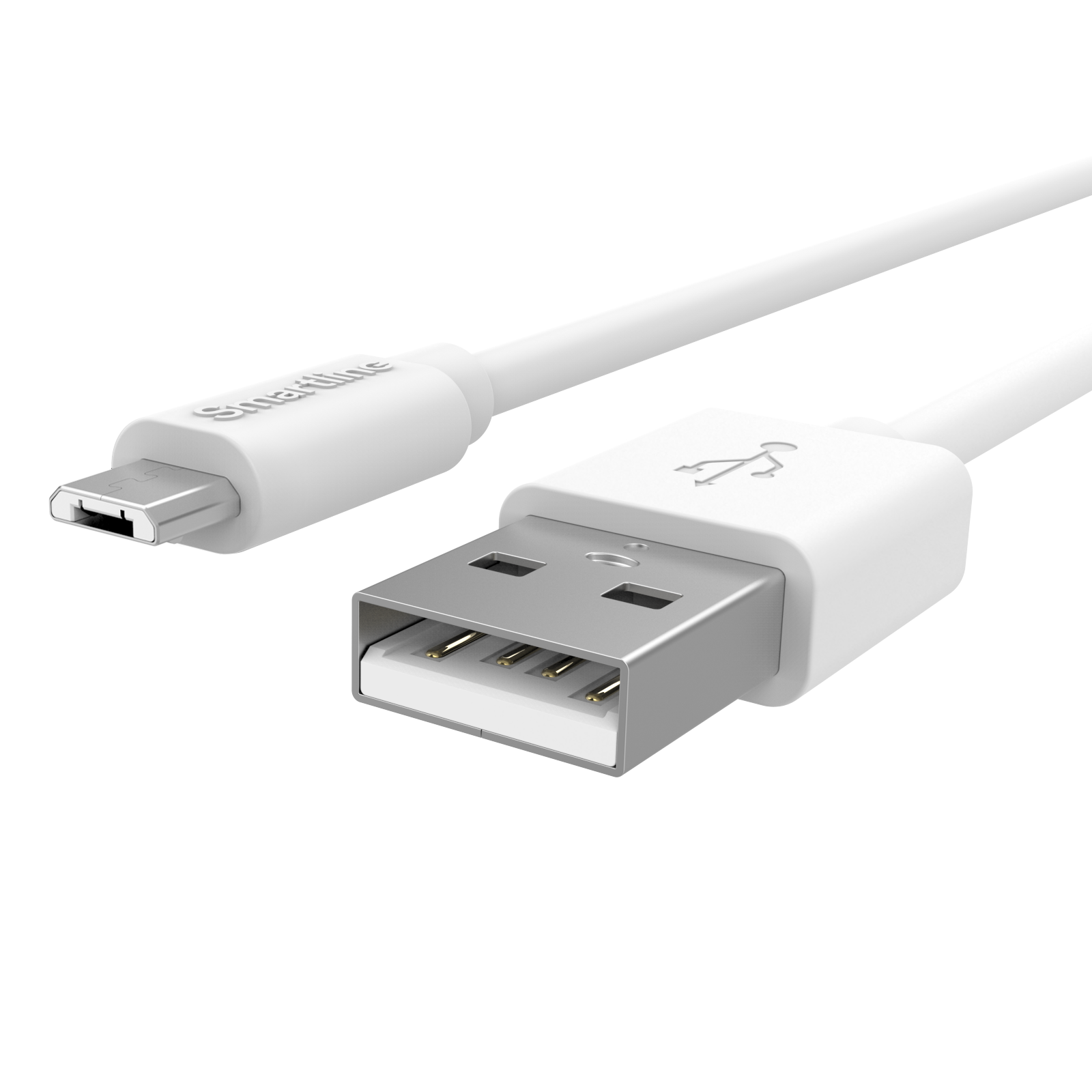 USB Cable MicroUSB 1m valkoinen