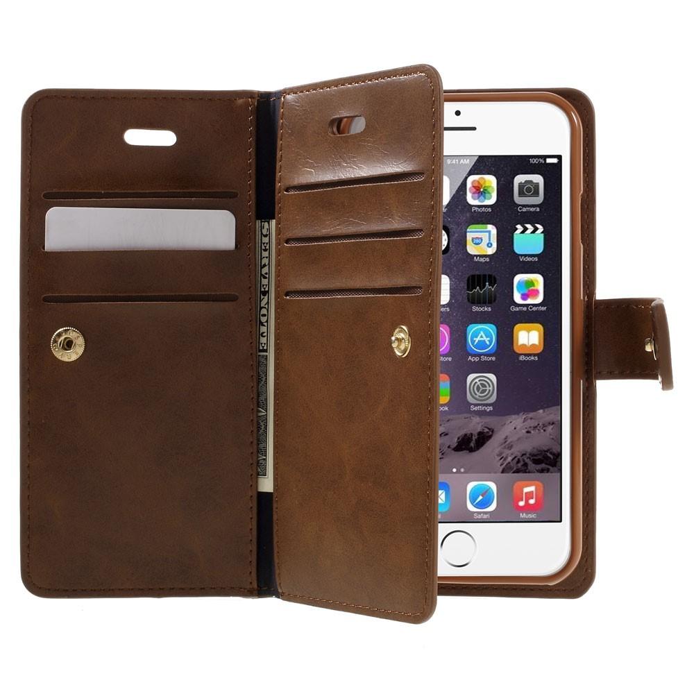 Mansoor Wallet Diary Case iPhone 7/8/SE ruskea