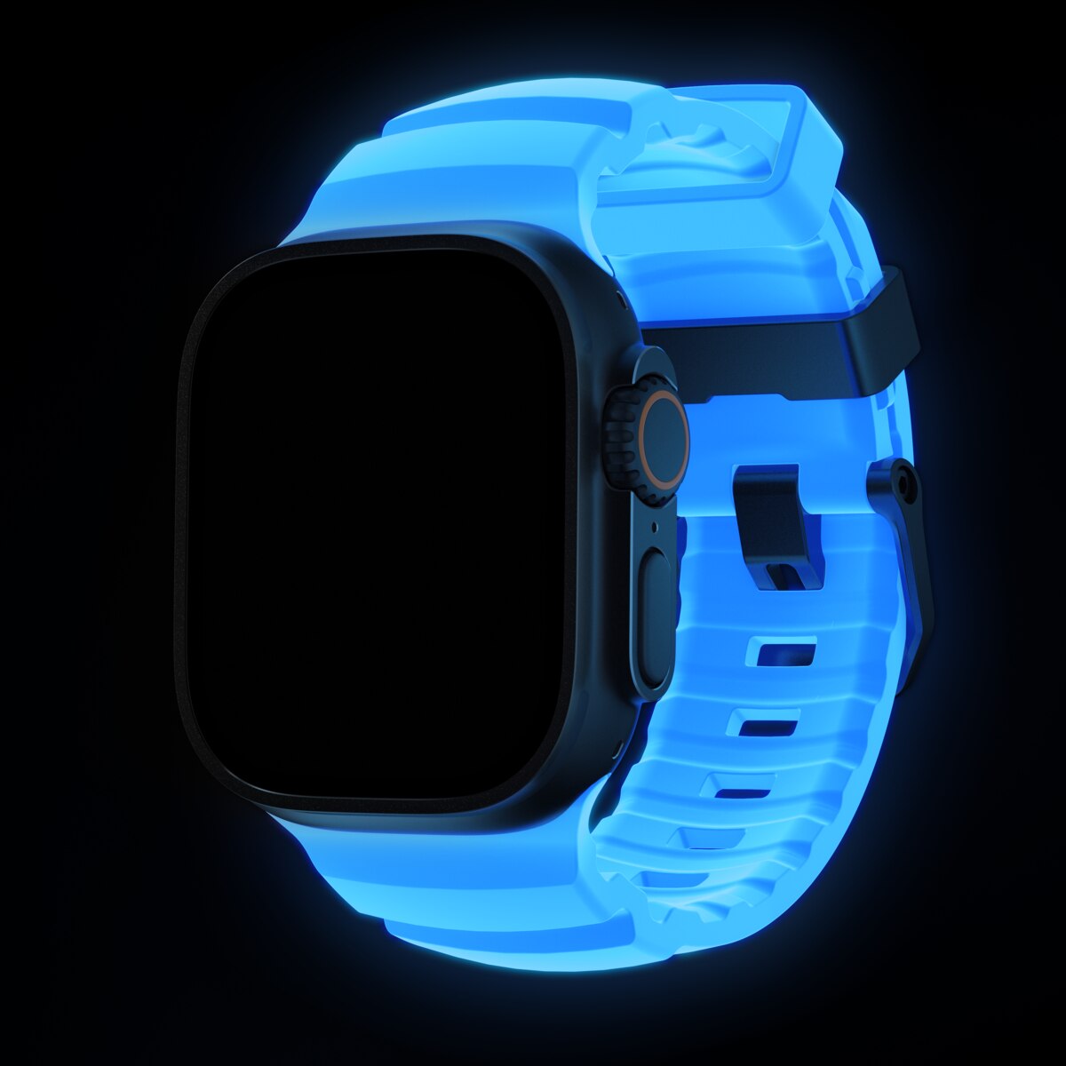 Apple Watch Ultra 49mm 2nd Gen Rocky Point Band Icy Blue Glow (Black Hardware) - Limited edition