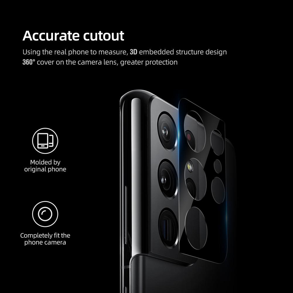 0.22mm InvisiFilm Kamerasuoja (2-pack) Samsung Galaxy S21 Ultra Musta