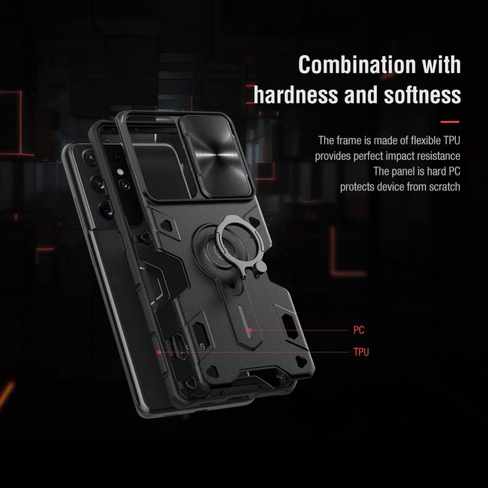 CamShield Armor Kuori Galaxy S21 Ultra musta