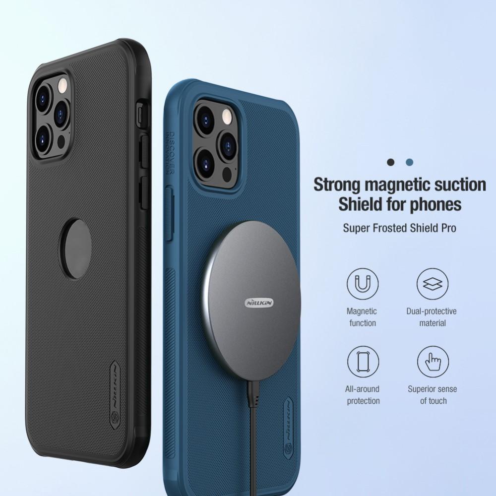 Super Frosted Shield Magnetic iPhone 12/12 Pro musta