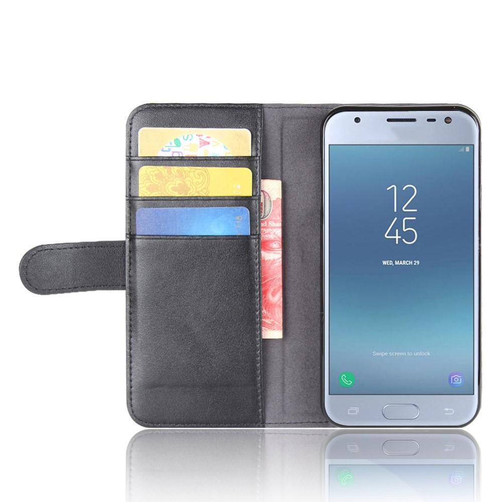Aito Nahkakotelo Samsung Galaxy J3 2017 Musta