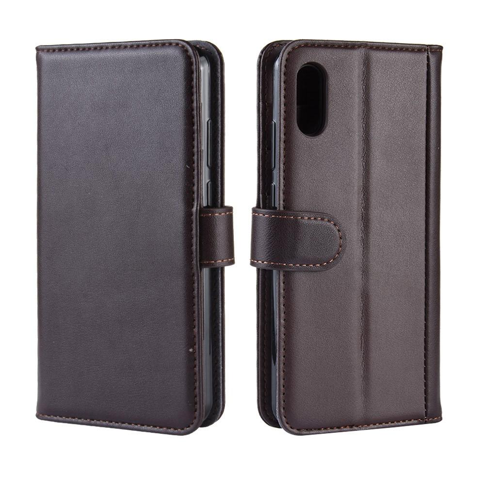 Aito Nahkakotelo Huawei Y6 2019 Ruskea
