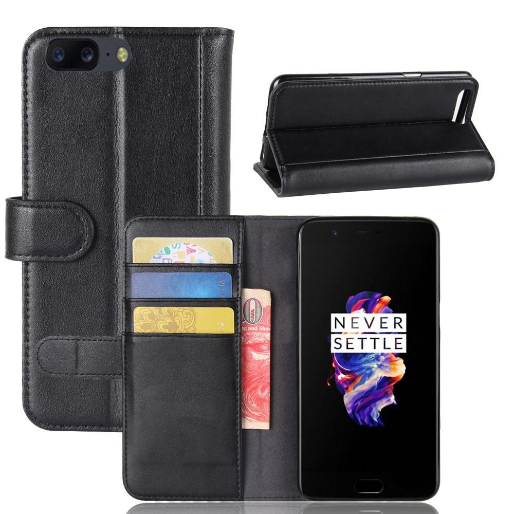 Aito Nahkakotelo  OnePlus 5 Musta