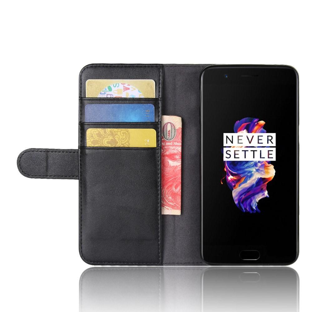 Aito Nahkakotelo  OnePlus 5 Musta
