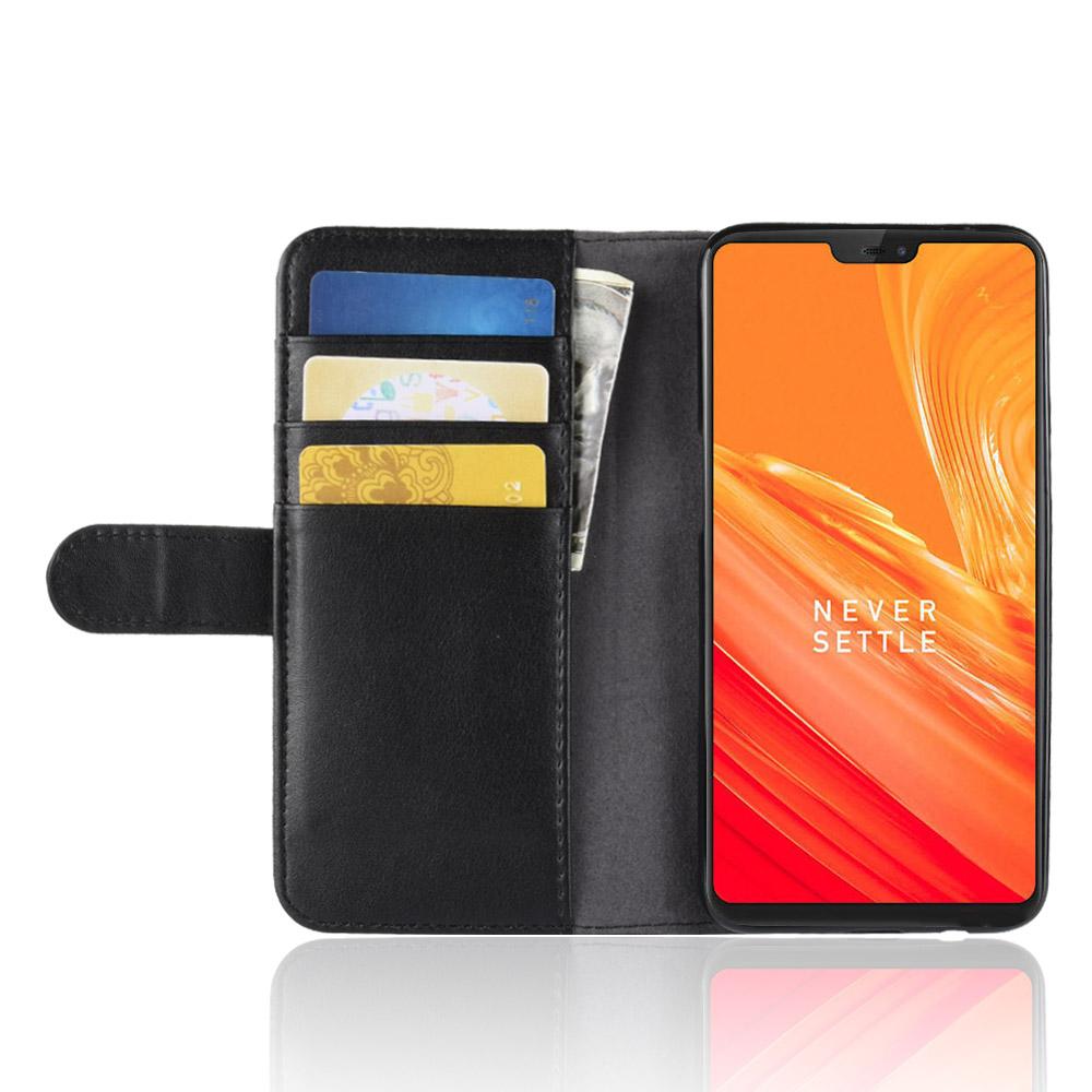 Aito Nahkakotelo OnePlus 6 musta