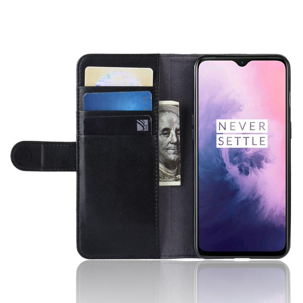 Aito Nahkakotelo OnePlus 7 musta