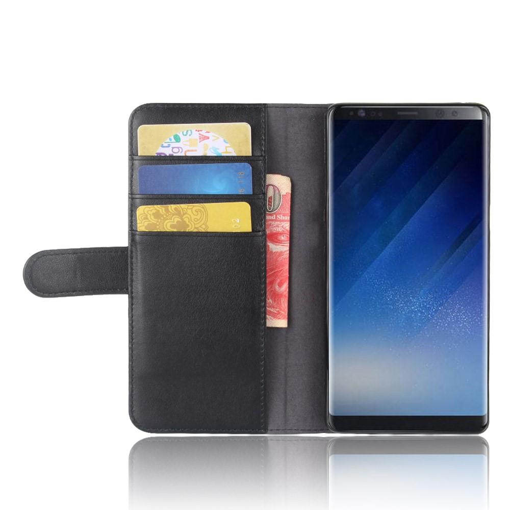 Aito Nahkakotelo Samsung Galaxy Note 8 Musta