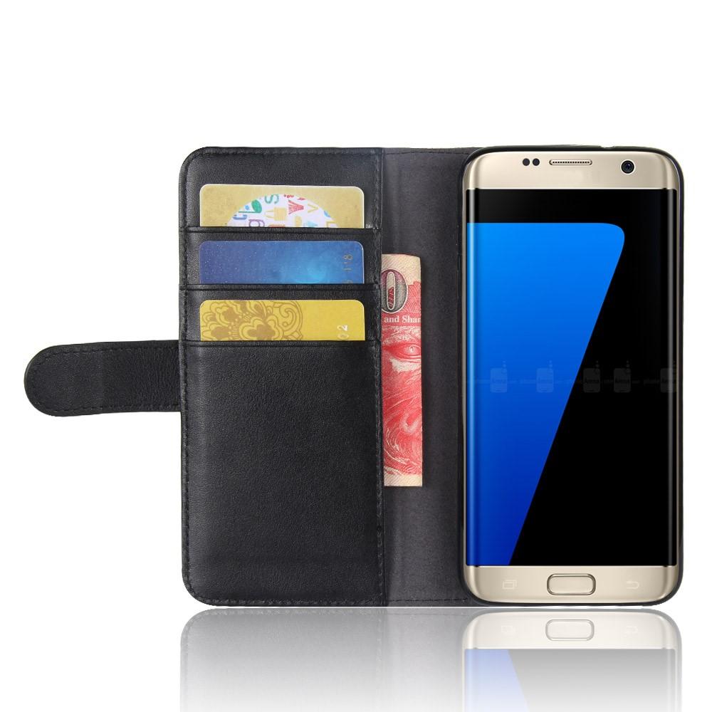 Aito Nahkakotelo Samsung Galaxy S7 Edge musta