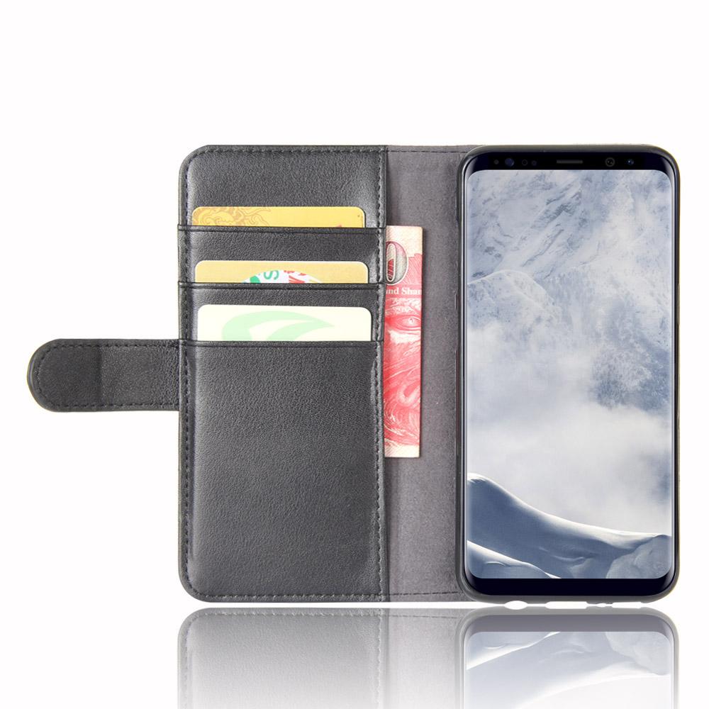 Aito Nahkakotelo Samsung Galaxy S8 Plus Musta