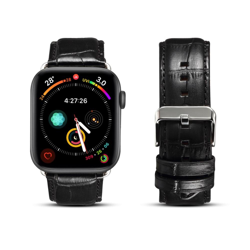 Apple Watch Ultra 49mm Nahkaranneke musta