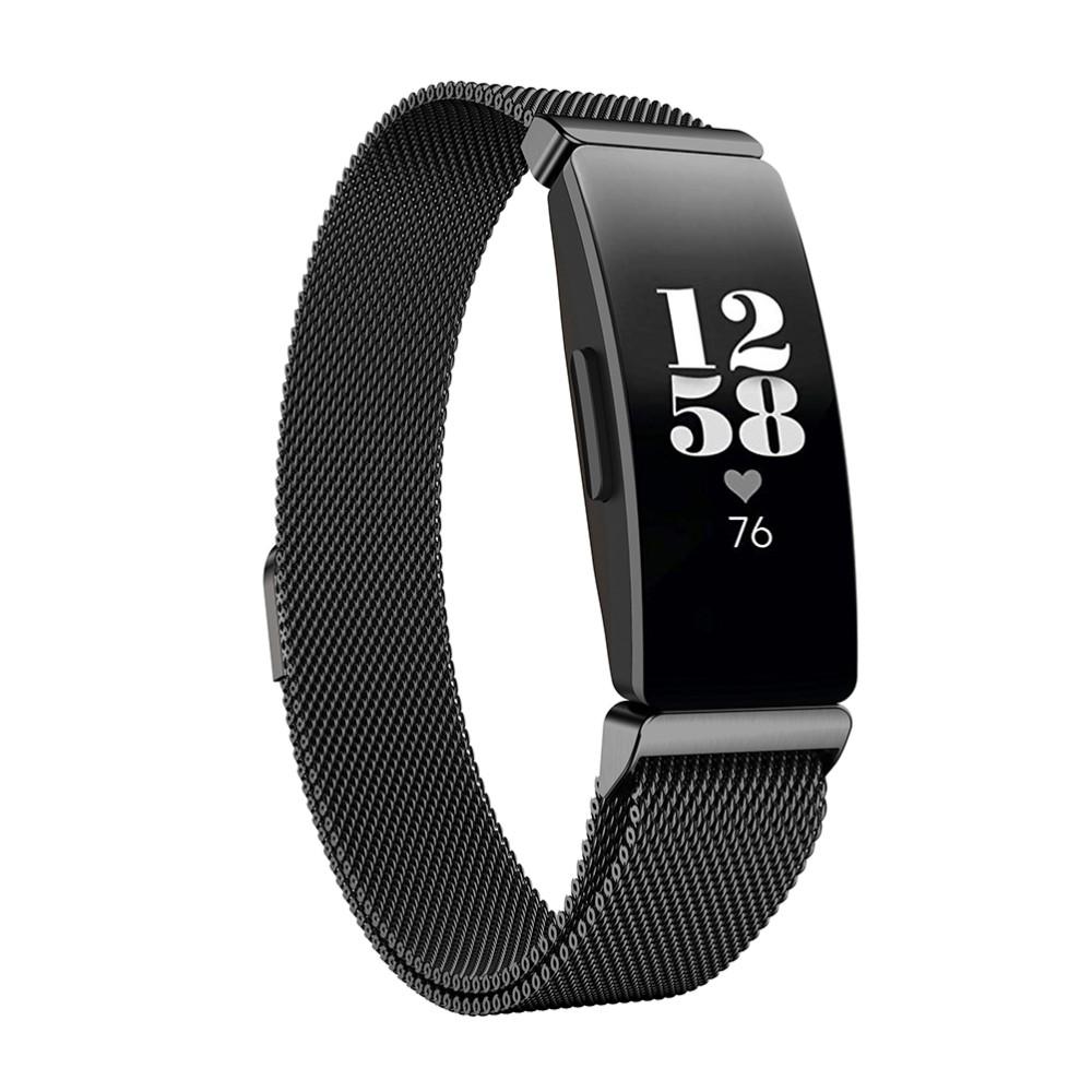 Ranneke Milanese Fitbit Inspire/Inspire HR/Inspire 2 musta