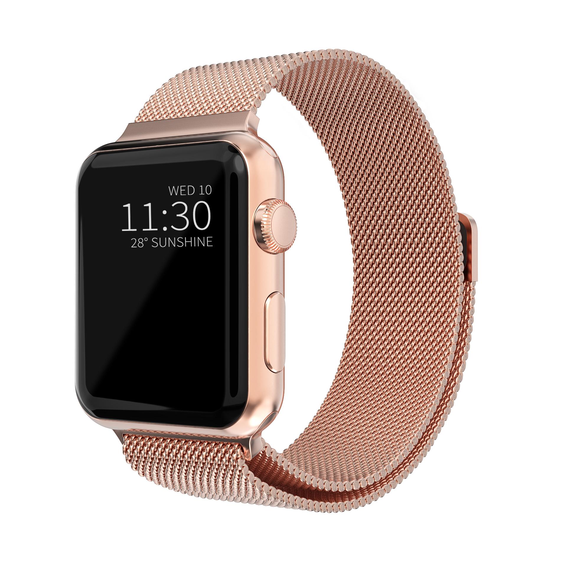 Ranneke Milanese Loop Apple Watch 41mm Series 8 ruusukulta