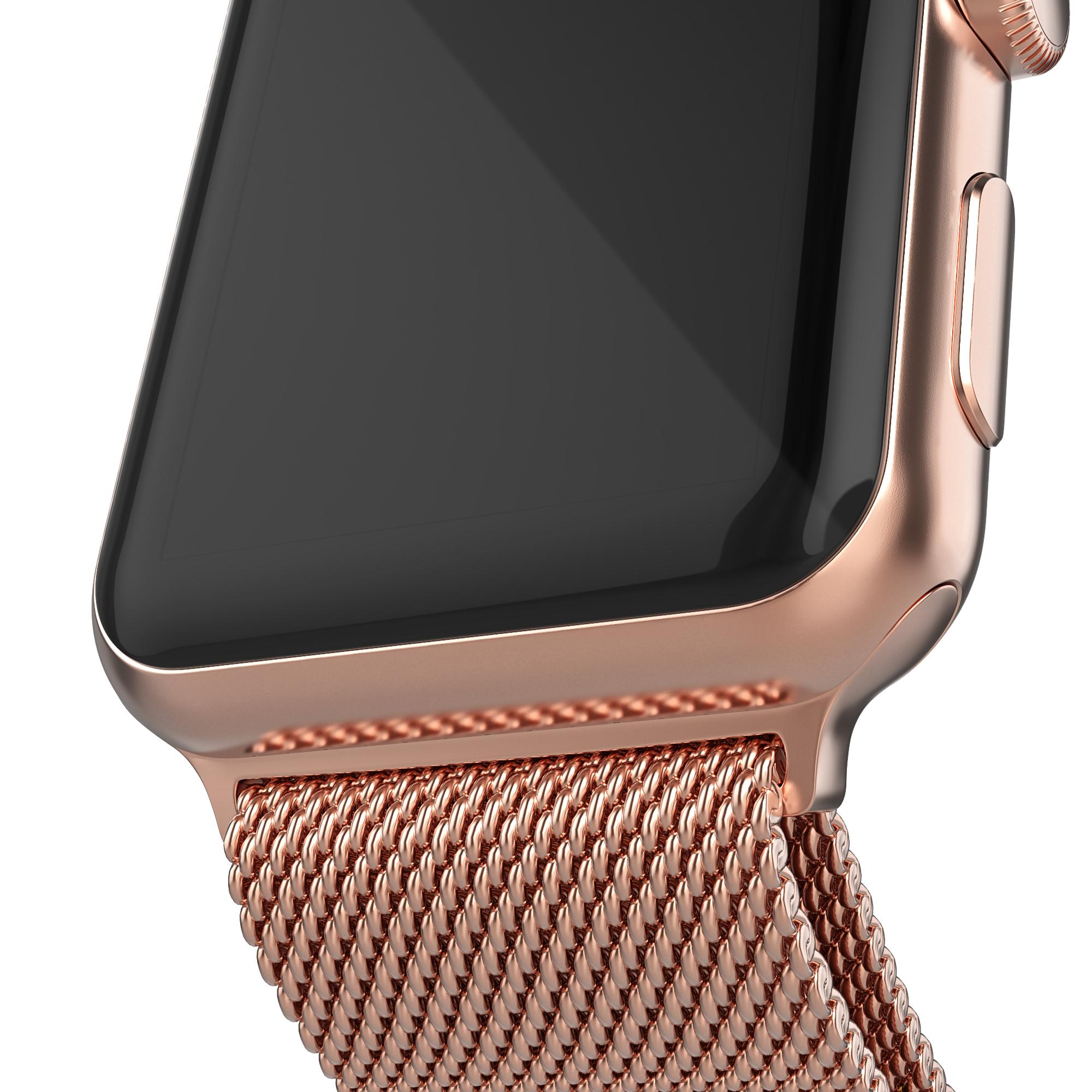 Ranneke Milanese Loop Apple Watch 45mm Series 9 ruusukulta