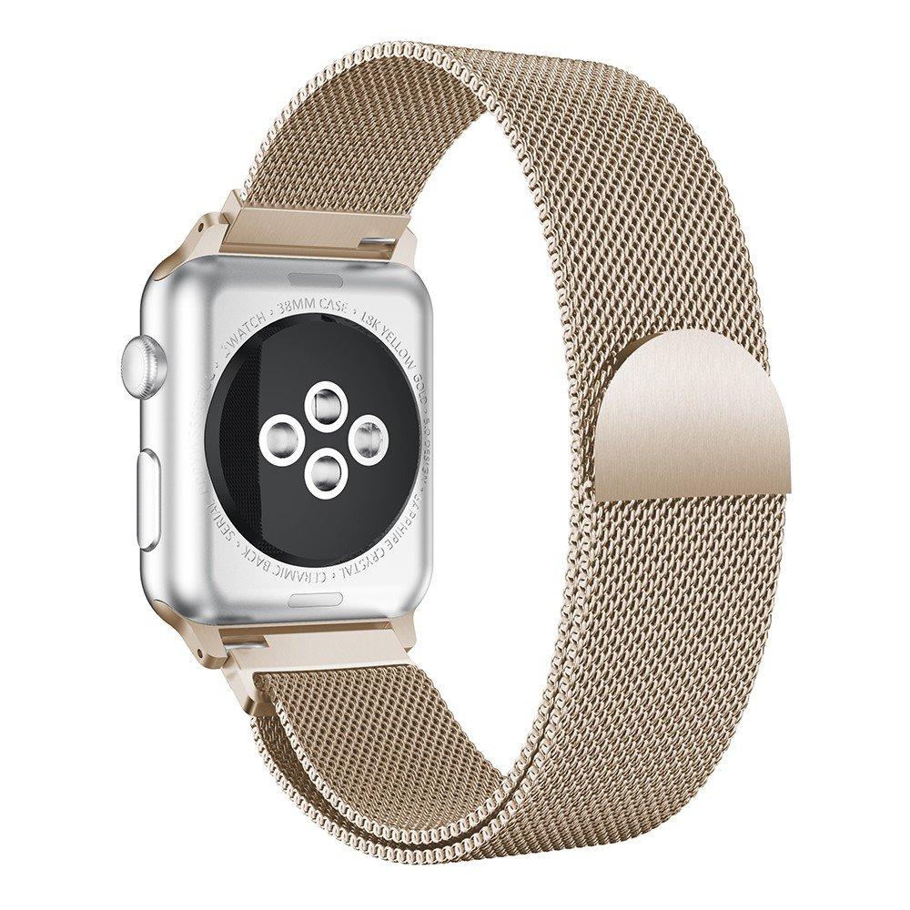 Ranneke Milanese Loop Apple Watch 45mm Series 8 samppanja kulta